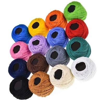 16 Color Klöppelgarn Häkelgarn Stickerei Gewebte Fäden Sticktwist Stickfaden
