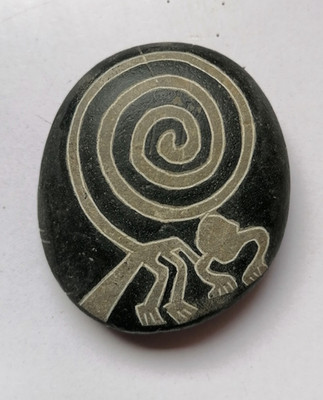 Hand-engraved monkey Nazca Lines stone