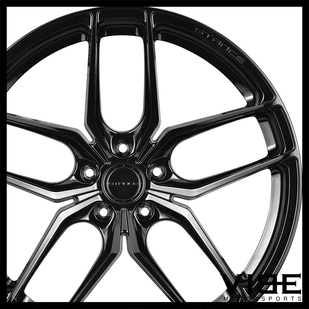 22" STANCE SF03 GLOSS BLACK CONCAVE WHEELS RIMS FITS MASERATI QUATTROPORTE