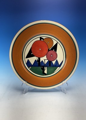 Clarice Cliff Bizarre Autumn Geo Garden Plate MMA Reproduction Art Deco 1998