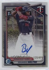 2024 Bowman Chrome Prospect Refractor 120/499 Eduardo Beltre #CPA-EB Auto 1s1h