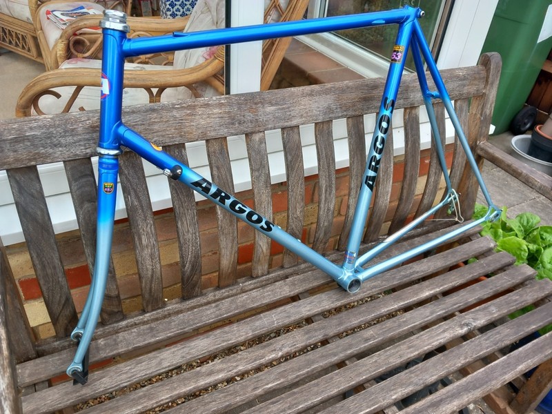 23 1/2" Argos 653 Frame & Fork, fitted Campag headset
