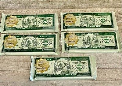 One Billion Dollar Bill Chocolate Money Bar Chocolate with Double Crisp (5 Pk)