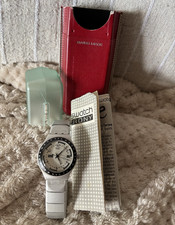 Swatch Irony Big Hijacker YMS4012 Quarz Analog Uhr Alu silber/Box/Papiere