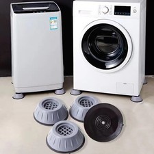 4x Washing Machine Anti-Vibration Support Mat Foot Pads Shock Absorber Uk