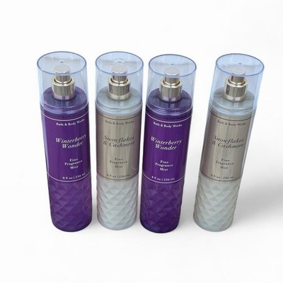 Bath & Body Works Fine Fragrance Mist 8oz Lot Of 4 Winterberry & Cashmere