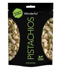 Wonderful Pistachios, In-Shell Roasted Salted Nuts, 8 Ounce Resealable Bag