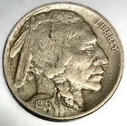 1916-D Buffalo Nickel Fine Better Date 5c Five Cent US Coin Early Date- 3784