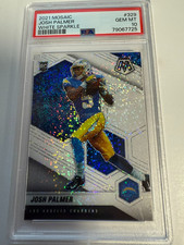 2021 Panini Mosaic Football Josh Palmer White Sparkle SSP PSA 10 GEM MINT RARE