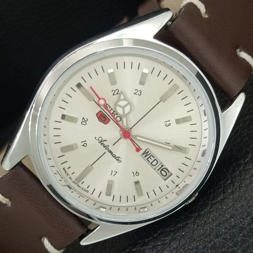REFURBISHED VINTAGE SEIKO 5 AUTOMATIC 6309A JAPAN MENS SILVER WATCH a442797-1