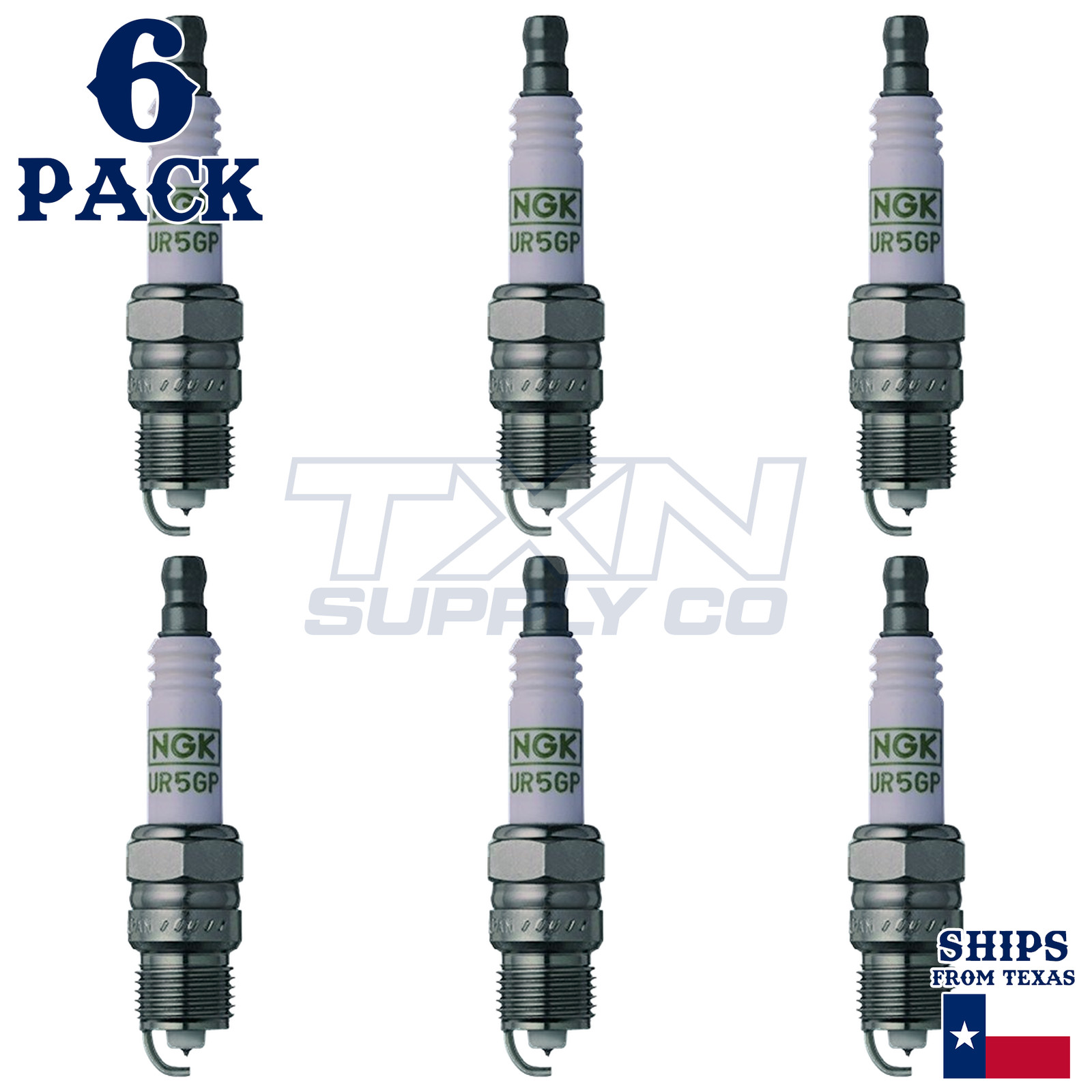 NGK 3547 UR5GP Spark Plugs 6 Pack