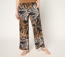 Susan Graver Women's Plus Sz Pants 2X Passport Liquid Knit Multi-colored A692187