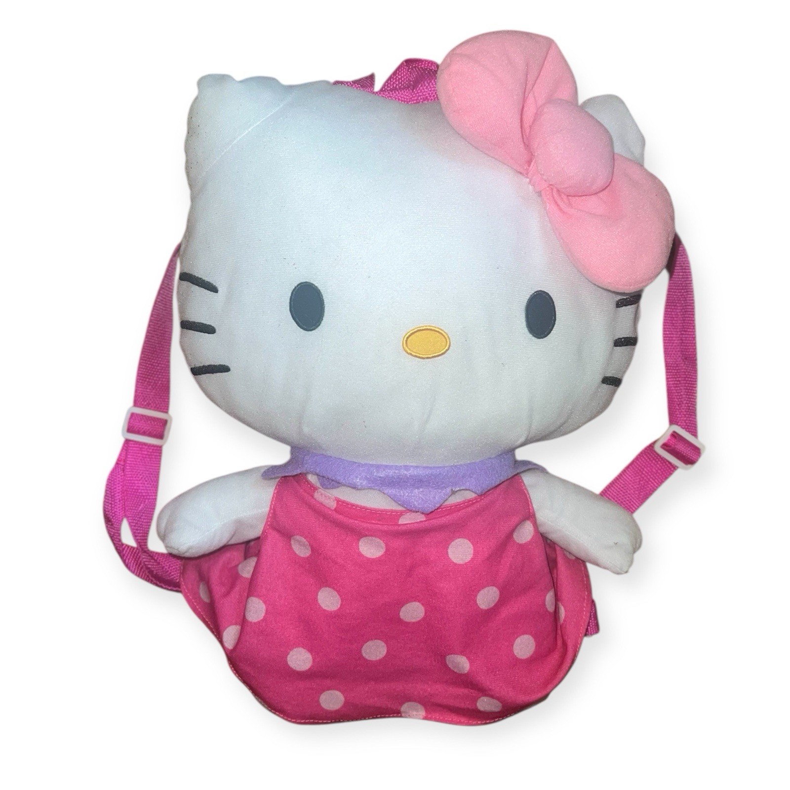 Hello Kitty Pink Strawberry 17” Plush Backpack
