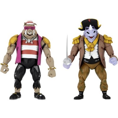 Teenage Mutant Ninja Turtles in Time Pirate Bebop & Rocksteady 7  Action Fig 2Pk