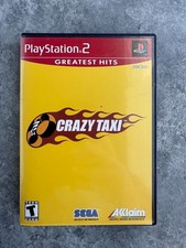 Crazy Taxi Greatest Hits Sony PlayStation 2 PS2 Complete Manual & Reg Card Works