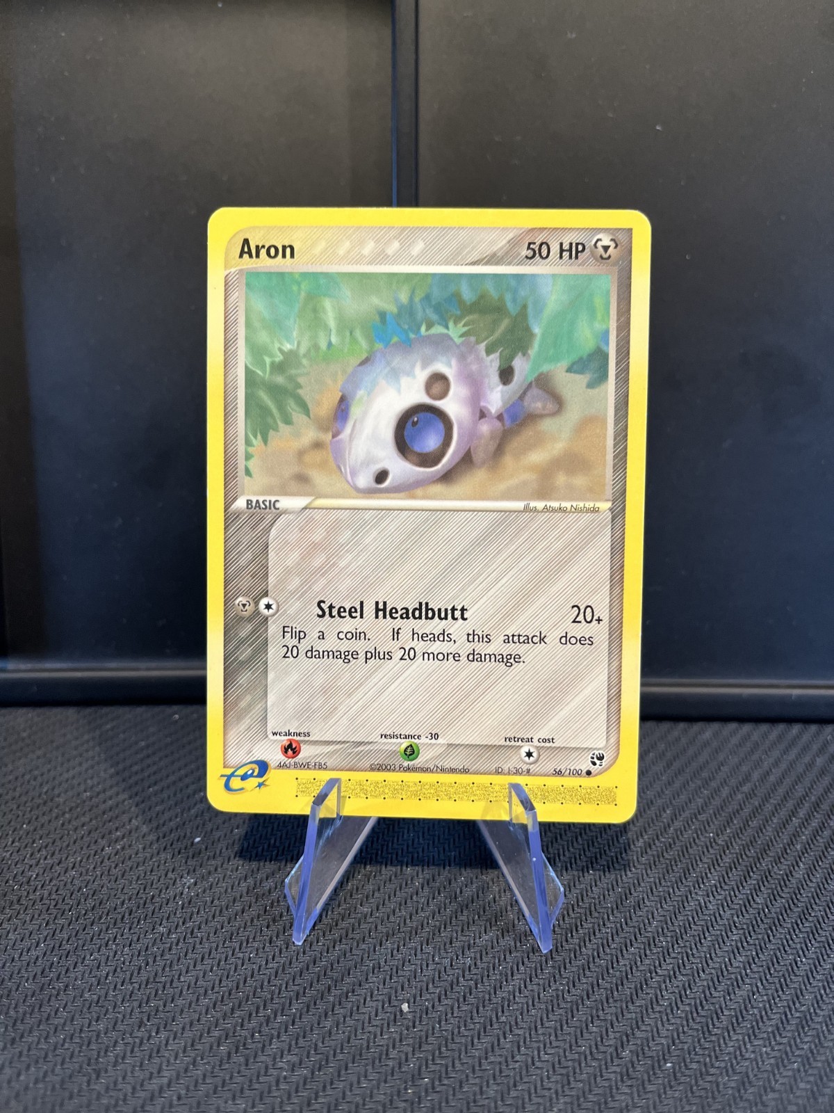 ARON 56/100 Sandstorm Unlimited Uncommon Vintage Pokemon TCG - Moderately Played