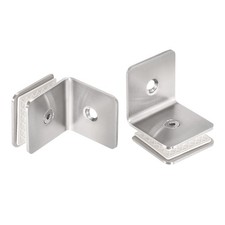 Square Glass Clamp, 2pcs Adjustable 8-12mm Thickness 90 Degree Single Side