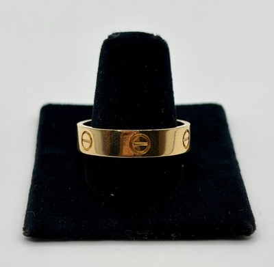 Cartier Love Ring Classic Model 18k Yellow Gold Size 65 5.5mm