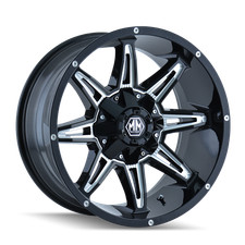 20x10 Mayhem 8090 Rampage 8x170 -25 Gloss Black Milled Wheels Rims Set4 125.2