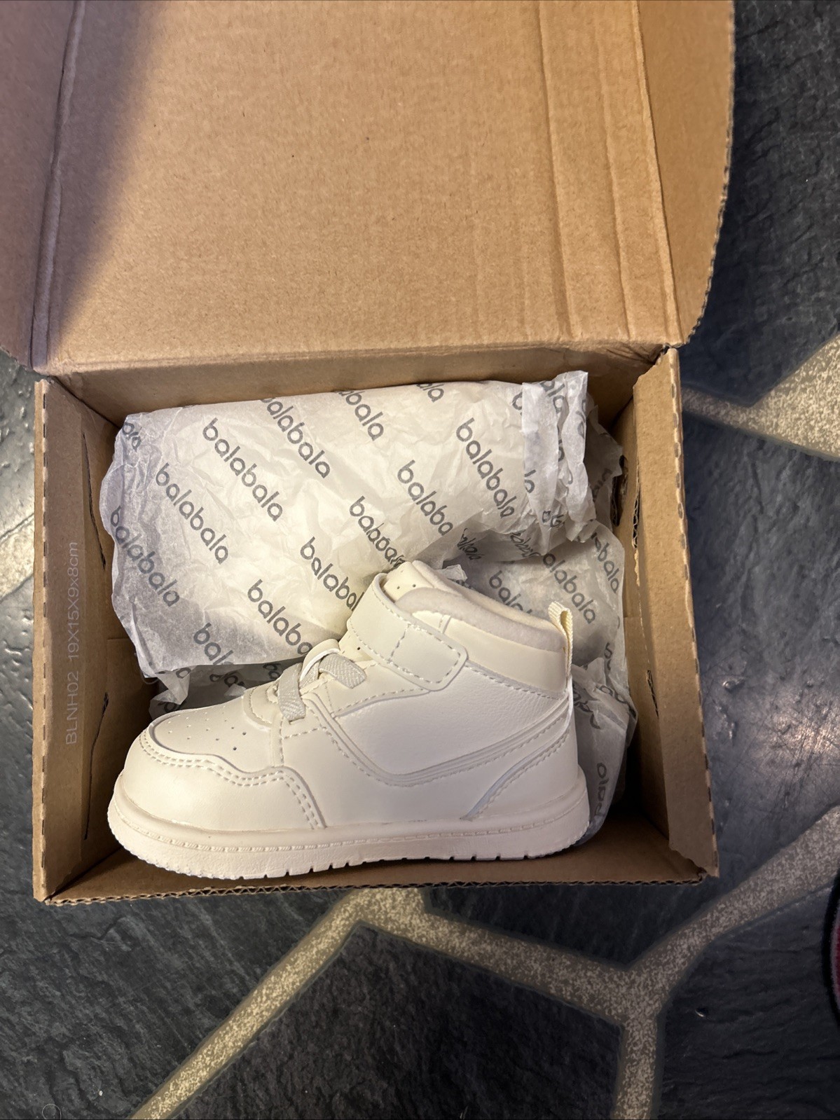 BALABALA White High Top Baby Shoes, European Size 19