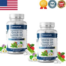 Magnesium Glycinate 850mg - 240 Capsules For Sleep, Stress Relief Support Bone