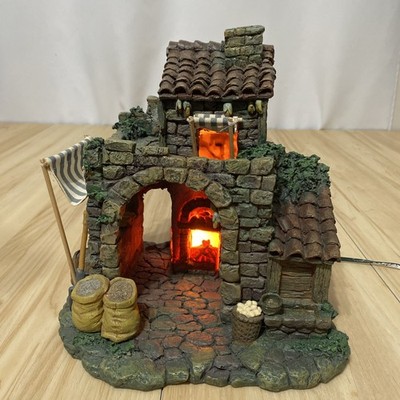 Fontanini Nativity Village Bakery 50150 Including Naomi,  Isaak & Azzan Figures