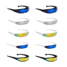 10x Damen Futuristische Sonnenbrille Party Kost&uuml;m Brille Cosplay Brille Lustig