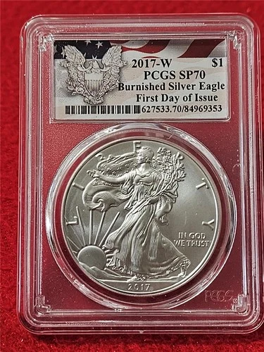 2017-W American Silver Eagle $1 Dollar ASE PCGS SP 70 BURNISHED FDI  #MF-T1326