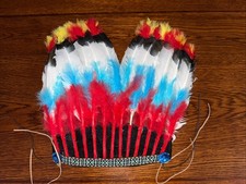 Native American Indian Feather Headdress Headband Chief Costume