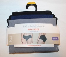 New ladies WARNERS 3 pack panties hipster underwear Size large
