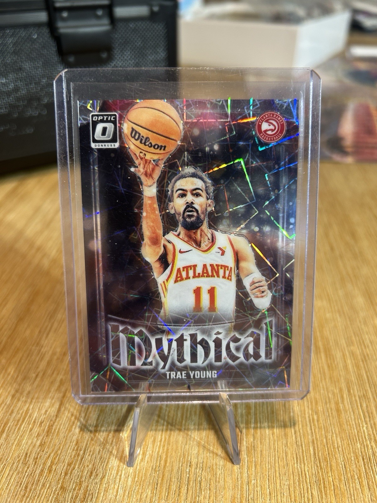 TRAE YOUNG 2024/25 PANINI DONRUSS OPTIC #14 MYTHICAL CASE HIT INSERT HAWKS SP