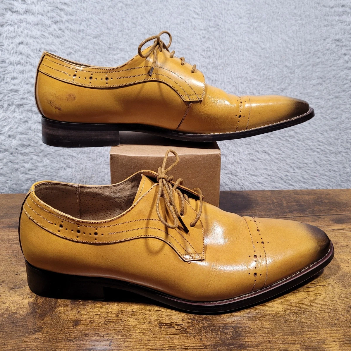 Yellow Wingtip Dress Shoes for Men for sale | eBay