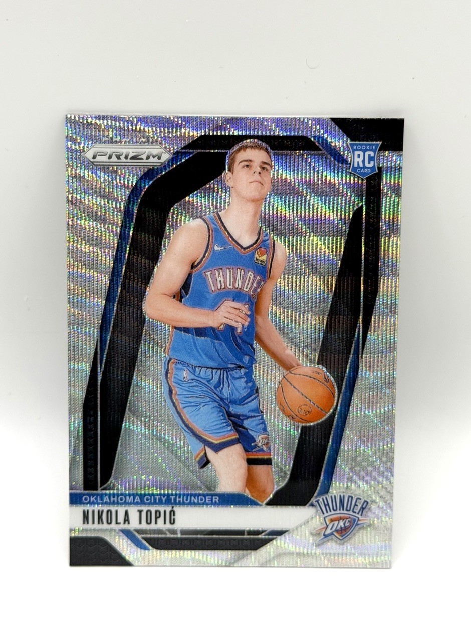 Nikola Topic (RC) 2024-25 Prizm #230 Silver Wave Prizm Thunder