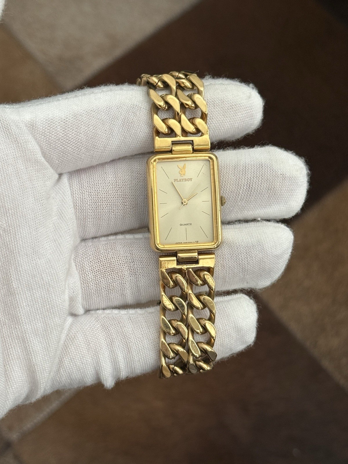 Rare Vintage Seiko x Playboy V306-5030 Men’s Cuban Link Bracelet Watch JDM 1980s