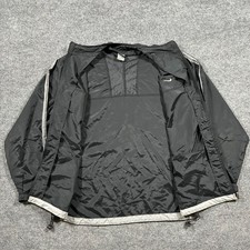 Nike Black Lightweight Windbreaker Jacket Mens Size L Large Full Zip Long Sleeve