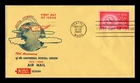 Dr Jim Stamps 25c Air Mail Scott C44 First Day Issue Kolor Kover Cachet Cover