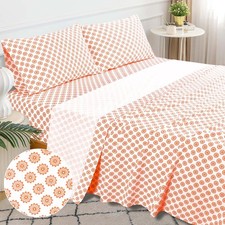 Sleepdown 100 Cotton Queen Size Bed Sheet Set - 4 Pcs, Ultra Soft, Breathabl...