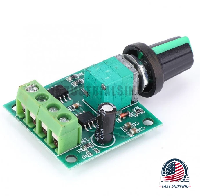 INDUSTRIALSINO DC 1.8~15V 30W PWM Motor Speed Controller 1803BK Adjustable Regulation Module