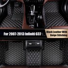For Infiniti G37 2007-12 2013 Car Leather Floor Mats Front Rear Liner Waterproof