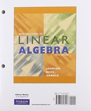 LINEAR ALGEBRA, BOOKS A LA CARTE EDITION (5TH EDITION) By Lee W. Johnson & R.