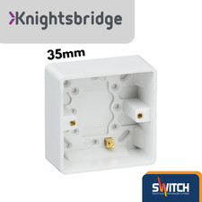 Pattress Box Wall Socket Back Box Single 35mm Knightsbridge
