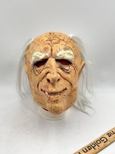 Rare VTG Scary Old Man Latex Mask Sewn White Hair Phantasm Movie Film Tall Man