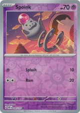 Spoink - 090/197 - Comune - Reverse Holo Near Mint Ossidiana Fiamme