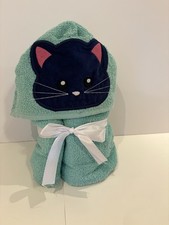 Hooded Homemade Bath Towel W / Appliqu d Cat Face. Christmas Gift Idea