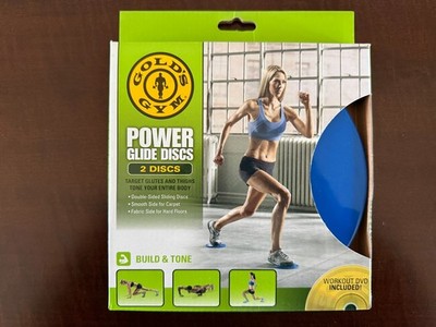 Gold's Gym Power Glides Discs Target Glutes Thighs Tone All Your Body New
