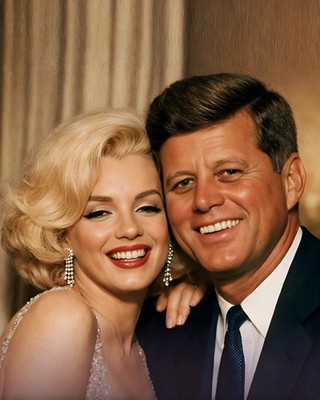 President John F Kennedy JFK & Marilyn Monroe AI Art Picture Photo 5x7