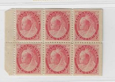 CANADA 77b BOOKLET PANE MINT - HINGED WELL CENTERED RARE 