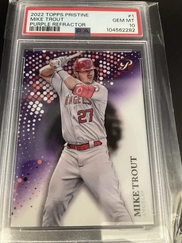 2022  Topps Pristine Mike Trout #1 Purple Refractor 78/99 PSA 10