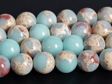 Icy Blue Imperial Jasper Grade AAA Gemstone Round Loose Beads 4MM 6MM 8MM 10MM