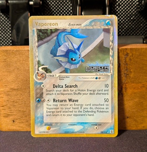Pokemon TCG 2005 Vaporeon (Delta Species) 18/113 EX Delta Species Reverse Holo